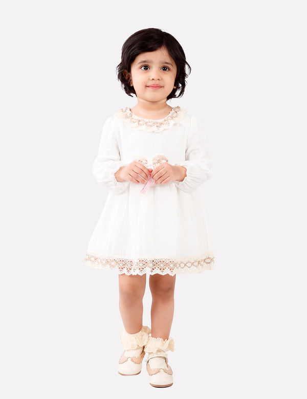 MADELYN DRESS WITH CROCHETED DETAILING