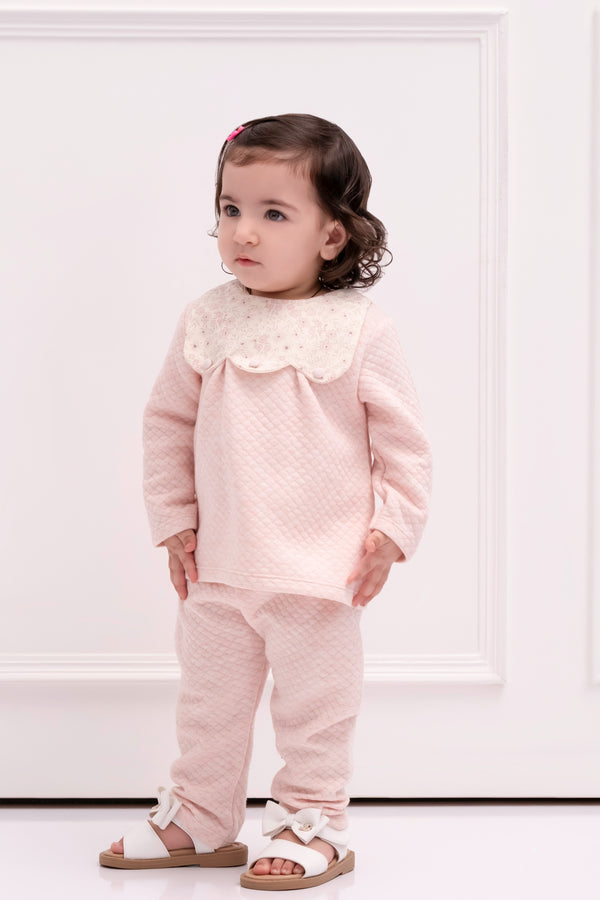 ELLIE 2-PIECE QUILTED SET WITH SCALLOPED NECK