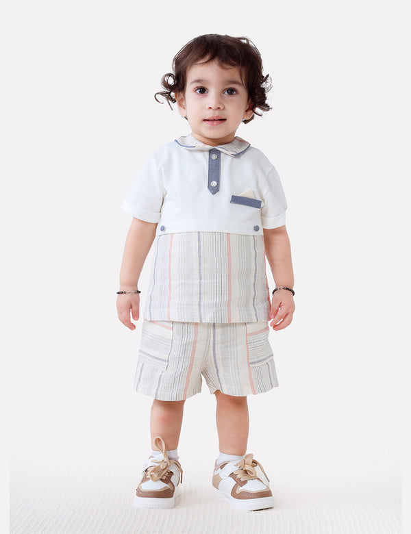 OSCAR 2-PIECE STRIPED SHORTS SET
